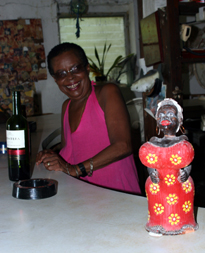 Delores at Kaye's Bar Rum Cay